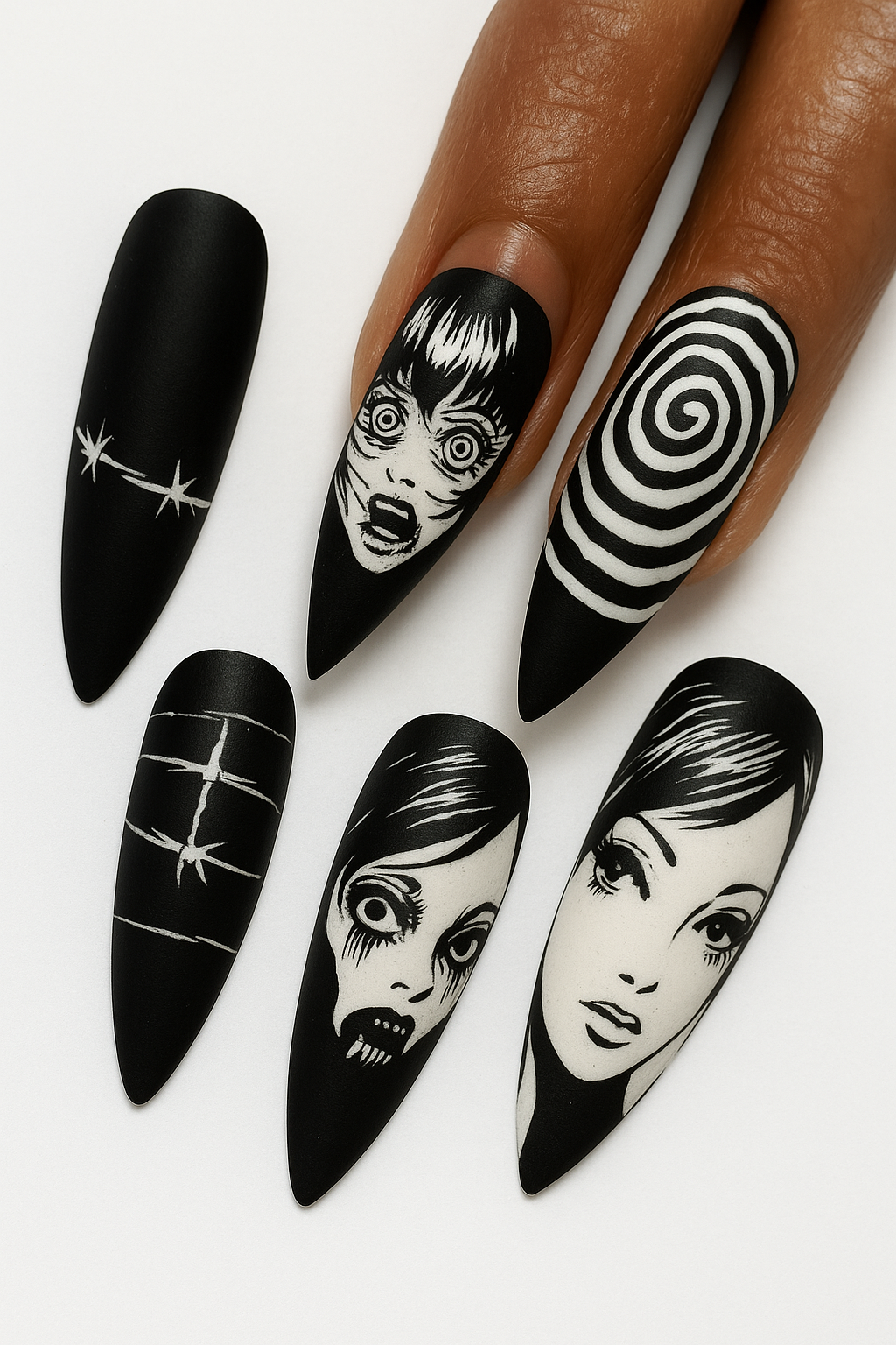 Halloween Press On Nails β Horror Anime Inspired Designs