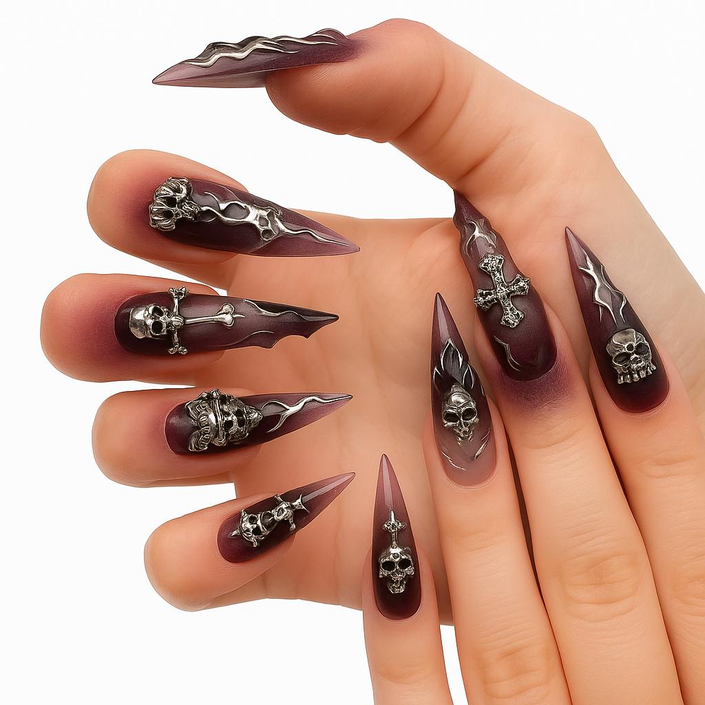 Halloween Press On Nails β Horror Anime Inspired Designs
